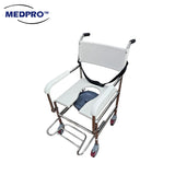 MEDPRO™ Stainless Steel Deluxe U-Shape Height Adjustable Mobile Commode Chair