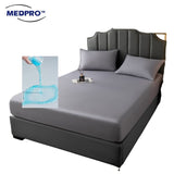 Waterproof Cotton Bed Sheet / Bed Mattress Cover / Mattress Protector Pad Fitted Sheet / Bed Linens with Elastic Corners (Single/Queen Size) - MEDPRO™ Medical Supplies