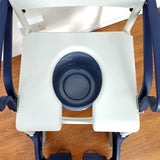 MEDPRO™ Anti-rust Plastic Mobile Toilet Commode Chair
