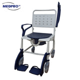 MEDPRO™ Anti-rust Plastic Mobile Toilet Commode Chair