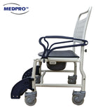 MEDPRO™ Anti-rust Plastic Mobile Toilet Commode Chair