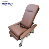 Mobile Geriatric Chair with Drop Down Armrest