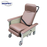 Mobile Geriatric Chair with Drop Down Armrest