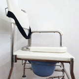 MEDPRO™ Stainless Steel Deluxe Mobile Toilet Commode Chair