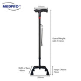 [NEW!] MEDPRO™ Intelligent Cane with FM Radio, Night Light & Emergency Alarm [Adjustable Height]