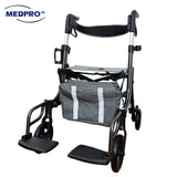 MEDPRO™ Deluxe 2-Way Foldable Rollator & Pushchair