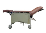 Mobile Geriatric Chair with Drop Down Armrest