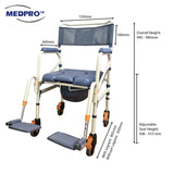 ShowerBuddy Foldable Mobile Shower Commode Chair