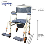 ShowerBuddy Foldable Mobile Shower Commode Chair SB7e