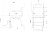 ShowerBuddy Roll-In Buddy Lite Mobile Commode
