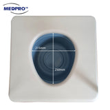 MEDPRO™ Silver Aluminium Stationary Toilet Commode Chair With PVC Seat Cushion