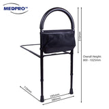Sturdy & Adjustable Bed Rail Bar with Extra Foot Support & Bed Strap