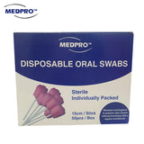 MEDPRO™ Disposable Sterile Oral Swab Stick (50pcs/Box) Exp date: 20260430 - MEDPRO™ Medical Supplies