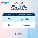 BW Ultra Active Pull Up Adult Pants (Active Use) – M & L