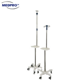 New IV Infusion Drip Stand with 5 Castor Wheels with 5 Brakes