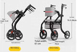 MEDPRO™ DeluxePlus+ 2-Way Foldable Rollator & Pushchair