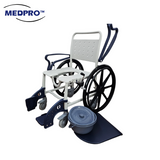 MEDPRO™ Self-Propel Anti-rust Plastic Mobile Toilet Commode Chair with Wheels