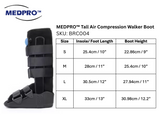 MEDPRO™ Tall Air Compression Walker Boot for More Severe Ankle, Foot, Leg Sprains and Fractures