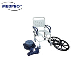 MEDPRO™ Self-Propel Anti-rust Plastic Mobile Toilet Commode Chair with Wheels