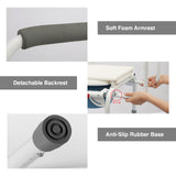 MEDPRO™ Aluminium Stationary Toilet Commode Chair with Elevated Hand Rails, Adjustable Height & Anti-slip Foot Base - MEDPRO™ Medical Supplies