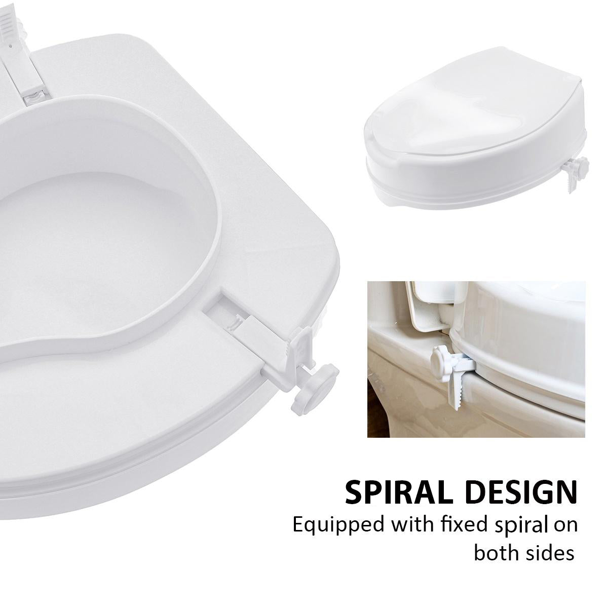 4" Raised Toilet Seat with Cover (with/without Handle) MEDPRO