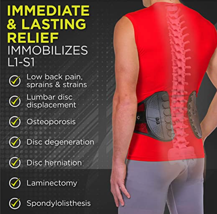 Back Brace for Lower Back Pain Relief with Pulley System Lumbar