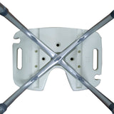 U-Shaped Toilet Shower Chair with Suction Base & Adjustable Height Legs