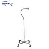 [NEW!] MEDPRO™ Silver Anti-Rust Broad Quad Cane / Quad Stick 900g