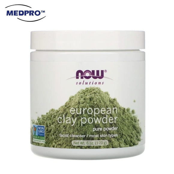 [EXP: 05/2026] NOW Solutions, European Clay Powder, Pure Powder for a Detox Facial Cleaning Mask, 6 oz (170 g)