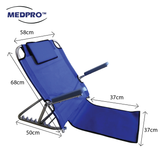 Foldable Adjustable Backrest with Removable Armrest (3 Colors!) - MEDPRO™ Medical Supplies