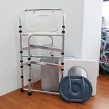 MEDPRO™ NEW Foldable Aluminium Stationary Toilet Commode
