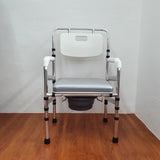 MEDPRO™ NEW Foldable Aluminium Stationary Toilet Commode