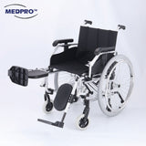 MEDPRO™ Detachable Wheel Chair with Elevating Footrest and Height Adjustable Armrest 18"