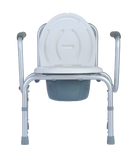 MEDPRO™ Aluminium Stationary Toilet Commode Chair with Elevated Hand Rails, Adjustable Height & Anti-slip Foot Base - MEDPRO™ Medical Supplies