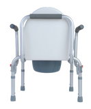 MEDPRO™ Aluminium Stationary Toilet Commode Chair with Elevated Hand Rails, Adjustable Height & Anti-slip Foot Base - MEDPRO™ Medical Supplies