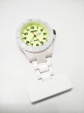 MEDPRO™ Pure White Nurse Brooch Watch With Luminous Watch Face - MEDPRO™ Medical Supplies