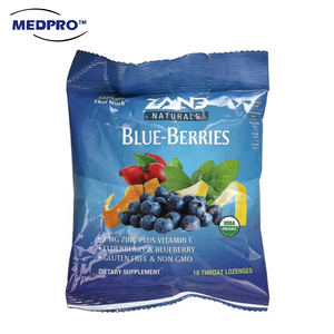 Zand, Naturals, Organic BlueBerries/CranRaspberry 18 Throat Lozenges