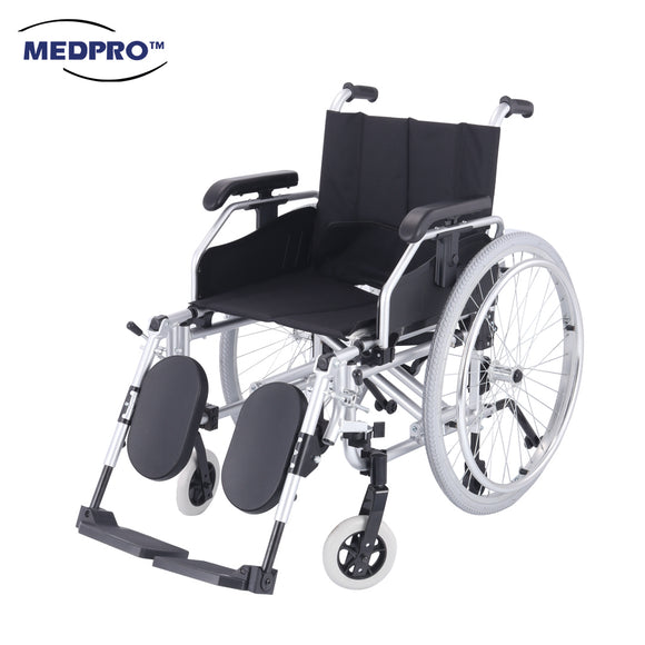 MEDPRO™ Detachable Wheel Chair with Elevating Footrest and Height Adjustable Armrest 18