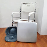 MEDPRO™ NEW Foldable Aluminium Stationary Toilet Commode