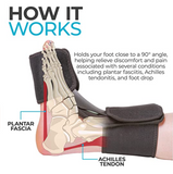 MEDPRO™ Open Night Splint Rigid Support for Foot Drop, Plantar Fasciitis & Achilles Tendonitis