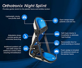 MEDPRO™ Rigid Night Splint for Stretching of Plantar Fascia, Achilles Tendon & Other lower extremity overuse injuries
