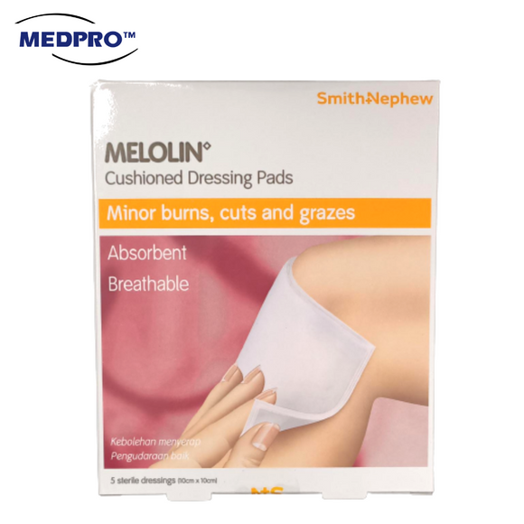 S&N Melolin Cushioned Dressing Pads 10cmx10cm (5pcs/box)