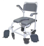 Deluxe Padded Mobile Toilet Commode Chair - MEDPRO™ Medical Supplies