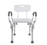 Toilet Shower Chair with Removable Backrest, Handle & Adjustable Height Legs - MEDPRO™ Medical Supplies