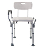 Toilet Shower Chair with Removable Backrest, Handle & Adjustable Height Legs - MEDPRO™ Medical Supplies