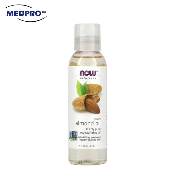 [EXP: 11/2025] NOW Foods, Solutions, Sweet Almond Oil, 118ml [Natural Moisturizer for Skin]