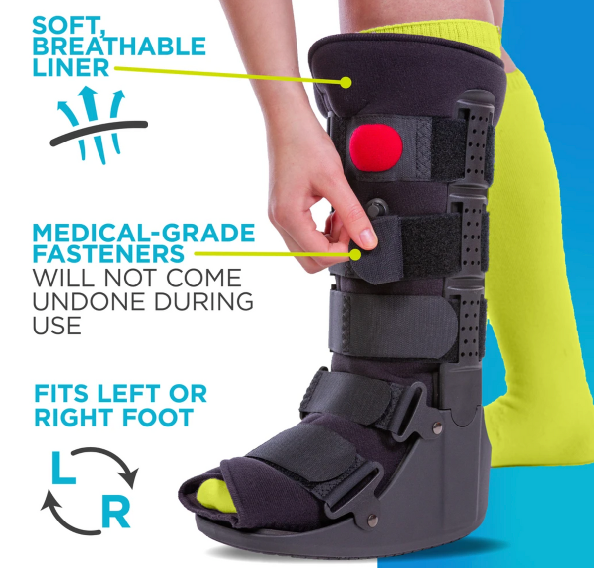 MEDPRO™ Tall Air Compression Walker Boot for More Severe Ankle, Foot, Leg Sprains and Fractures
