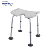 U-Shaped Toilet Shower Chair with Suction Base & Adjustable Height Legs