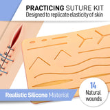 Suturing Skills Full Practice Kit with Pseudo Skin Structure (New Improved Version) - MEDPRO™ Medical Supplies
