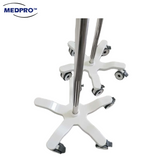 New IV Infusion Drip Stand with 5 Castor Wheels with 5 Brakes